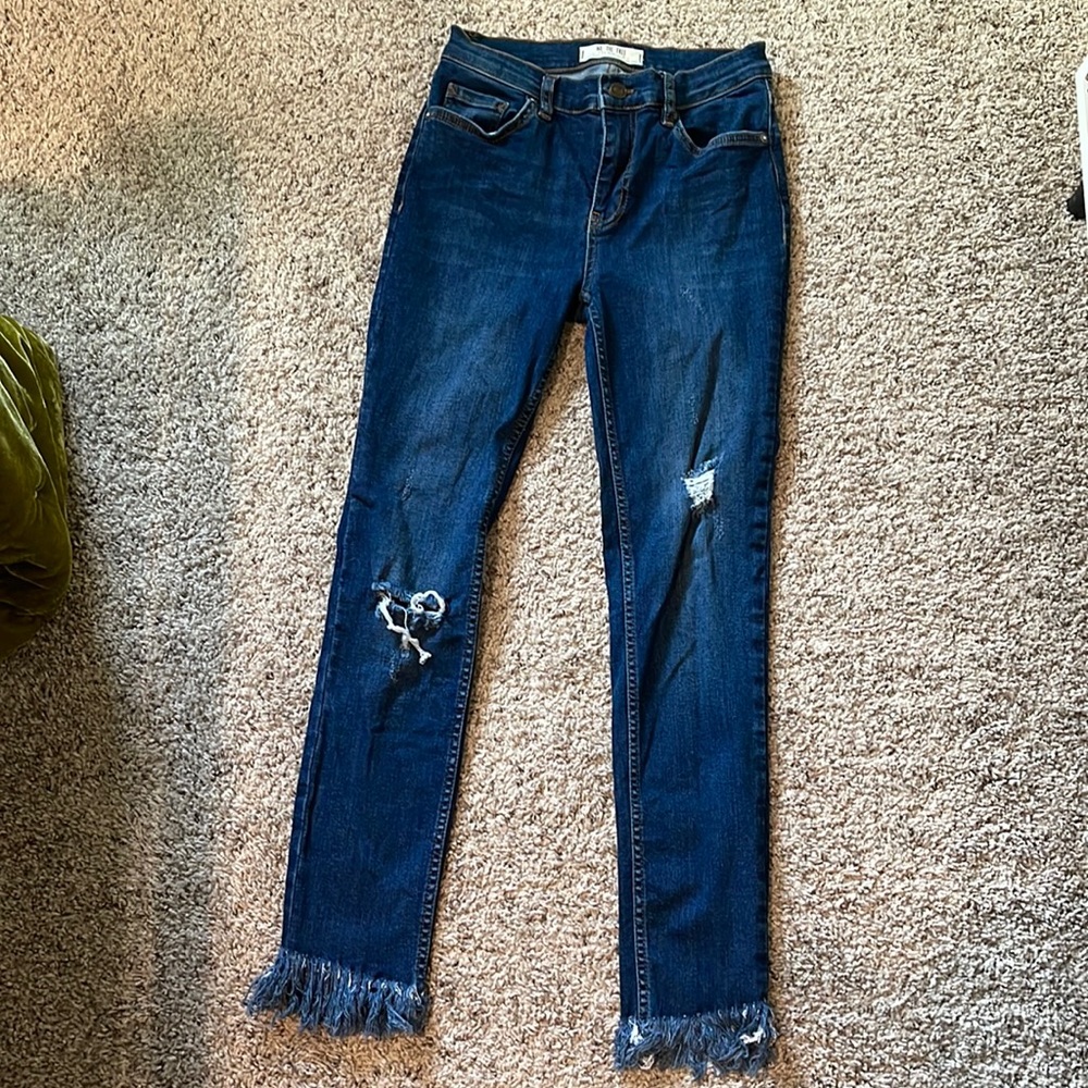 Free People Distressed Skinny Jeans
